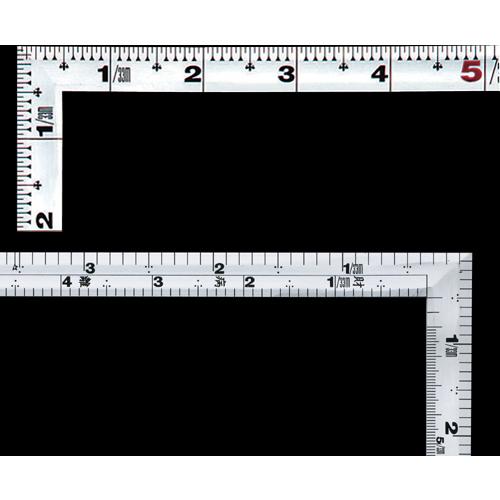 シンワ 曲尺 シルバー1尺5寸鶴亀左きき用大工用裏面角目盛赤数字 ( 10650 ) |  | 01