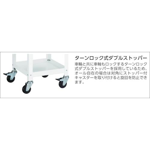 TRUSCO ツールワゴン ラビットワゴン 600X400 ハンドル付 ゴム車輪 ホワイト ( RBW-863H W ) |  | 03