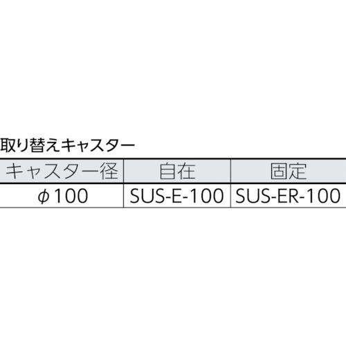 TRUSCO　オールステンレス台車　コーナーC付　NU　ストッパー付　900X600　AS-2B-100NU-S　トラスコ中山(株)