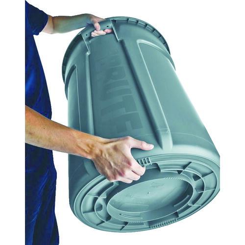 ラバーメイド ラウンドブルートコンテナ スリット付き 37.9L グレー ( 261075 ) ニューウェルブランズ・ジャパン合同会社 | Rubbermaid | 03