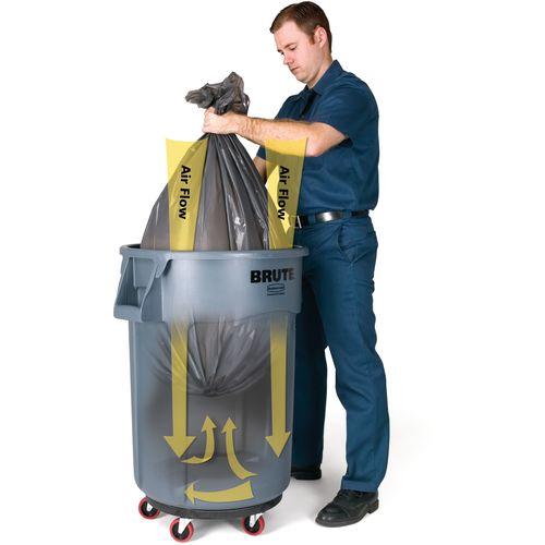 ラバーメイド ラウンドブルートコンテナ スリット付き 37.9L グレー ( 261075 ) ニューウェルブランズ・ジャパン合同会社 | Rubbermaid | 04