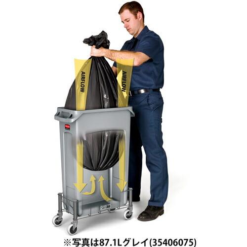 ERECTA ( ニューウェルブランズ ) スリムジムコンテナ 通気孔付き ８７．１Ｌ ブラック ( 3540-6007 )の画像