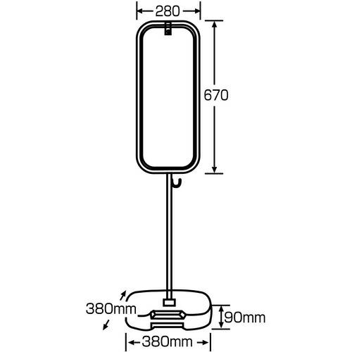 緑十字　サインスタンドSP　黄無地タイプ　高さ1250mm　(株)日本緑十字社　S-7500P　注水台付　114132