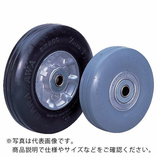 カナツー ゼロプレッシャータイヤ 車輪 許容荷重85kgf 車輪径D156mm ( ZP6X2.00HS-BK ) (株)カナツー | 