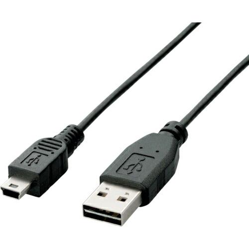 ELECOM 両面挿しUSB2.0ケーブル A-miniBタイプ 0.2m ブラック ( U2C-DMB02BK ) | 