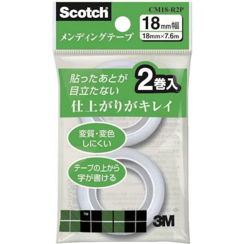 3M 事務用テープ メンディングテープ小巻 詰替え用 18mm×7.6m ( CM18-R2P ) スリーエム ジャパン(株)文具・オフィス事業部 | 