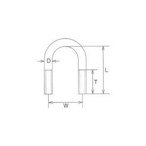 【SALE価格】水本 ステンレス 一般鋼管用Uボルト ピッチ126mm ( UK-10M100A ) (株)水本機械製作所 |  | 01