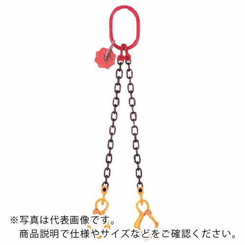 EAGLE ( イーグル・クランプ )　スリングフック（アイ型）付チェーン（ダブルタイプ） ( SSHE-D-4.0-2.0M-V ) (メーカー取寄)