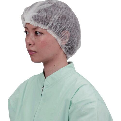 川西 不織布使いきりヘアキャップ ホワイト 100枚入り ( 7045W ) 川西工業(株) | 