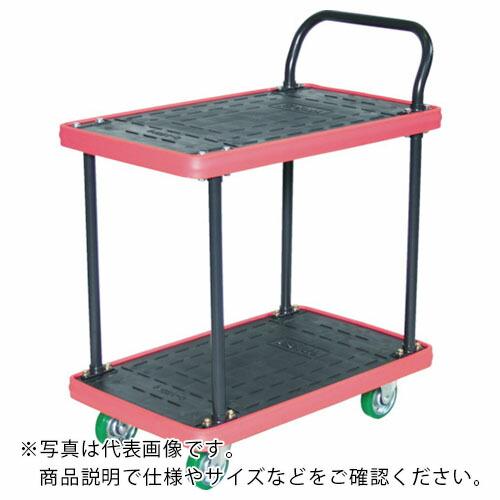 TRUSCO MKP樹脂製台車 二段式 906X616 ウレタンキャスター ( MKP-304U ) トラスコ中山(株) | 
