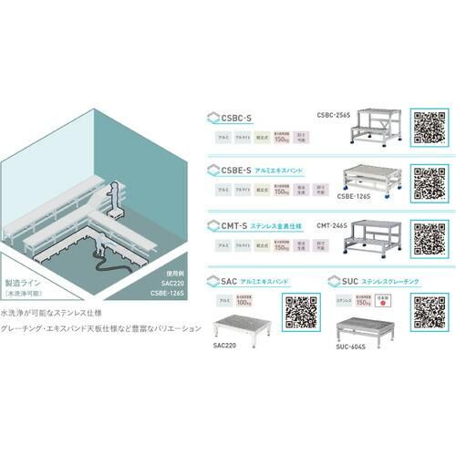 アルインコ 作業台(天板縞板タイプ)2段 ( CSBC265S ) |  | 01