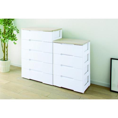 IRIS 250133 ウッドトップチェスト 7段 ホワイト/ペアー ( HG-557-WH ) |  | 01