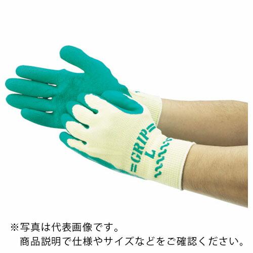 SHOWA 天然ゴム背抜き手袋 まとめ買い 簡易包装グリップ(ソフトタイプ) 10双入 グリーン Mサイズ ( NO310-M10P ) | 