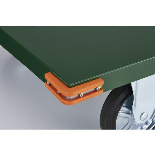 TRUSCO ( トラスコ中山 )　鋼鉄製運搬車　９００Ｘ６００　ハンドル側自在車　Ｌストッパー付 ( SH-2RSS )_3