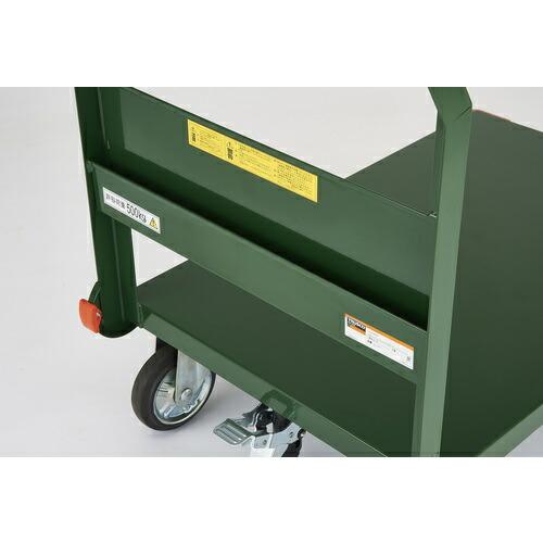 TRUSCO ( トラスコ中山 )　鋼鉄製運搬車　９００Ｘ６００　ハンドル側自在車　Ｌストッパー付 ( SH-2RSS )_6