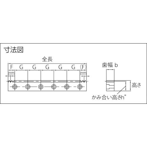 KHK ( 小原歯車工業 )　取付穴加工ラック　　並歯 ( SRFD4-2000 )_1