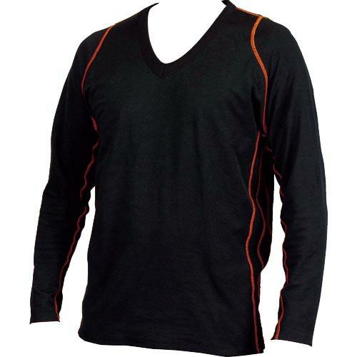 TRUSCO 吸湿発熱ウェア ティーバーナー2 Vネックシャツ Sサイズ ( TSHTV-S ) トラスコ中山(株) | 