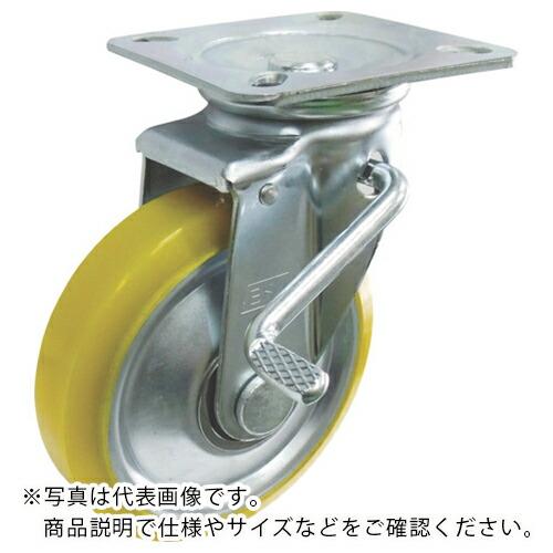 ヨドノ 中荷重用帯電防止ウレタンキャスター(ベアリング入)自在金具ストッパー付 ( EUW-JB150 )