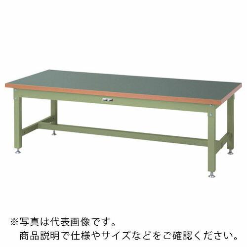 ヤマテック ワークテーブル スーパータイプ 塩ビシート天板 W1500×D750×H600mm ヤマテックグリーン ( SSRL-1575-GG ) 山金工業(株) (メーカー取寄)
