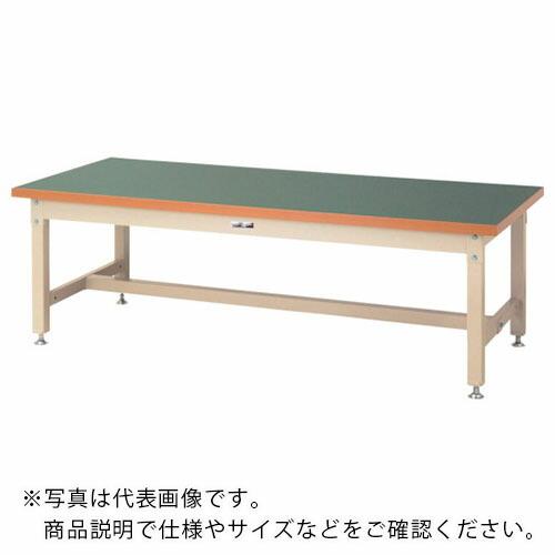 ヤマテック 重量作業台 ワークテーブル スーパータイプ 塩ビシート天板 W1500×D750×H600mm グリーン/ヤマテックアイボリー ( SSRL-1575-GI ) (メーカー取寄)