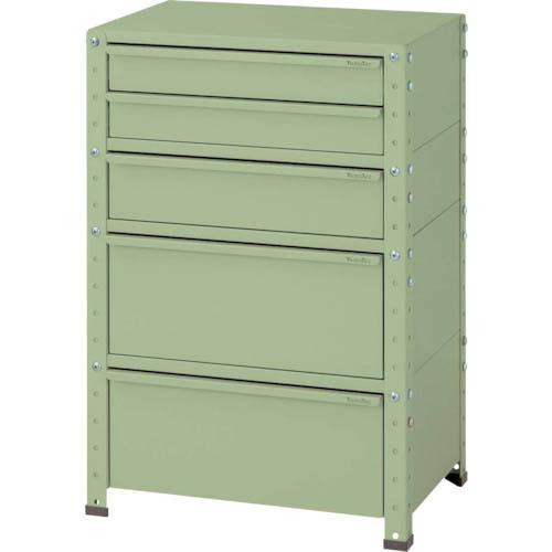 ヤマテック スペシャルワゴン固定式キャビネット 超深型1段×2個、深型1段・浅型2段×1個G ( W6-SMD2-G )