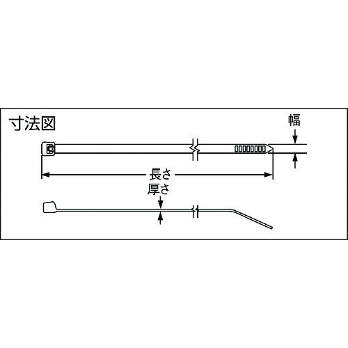 PANDUIT ( パンドウイット ) ナイロン結束バンド 白色  ( PLT2I-M10 )の画像