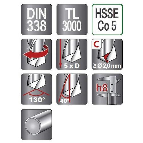 RUKO(ルコ) ストレートシャンクドリル HSS-CO 9.2MM ( 229092 )(10本セット)_1