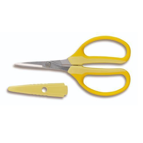 エスコ (ESCO)  EA540CW-11A 160mm はさみ・万能(キャップ付・黄) EA540CW-11A (3個セット) | 