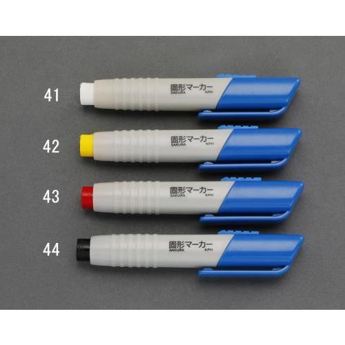 エスコ (ESCO)  EA581E-43 [赤] 固形マーカー(建築用/ホルダー付) EA581E-43 | 