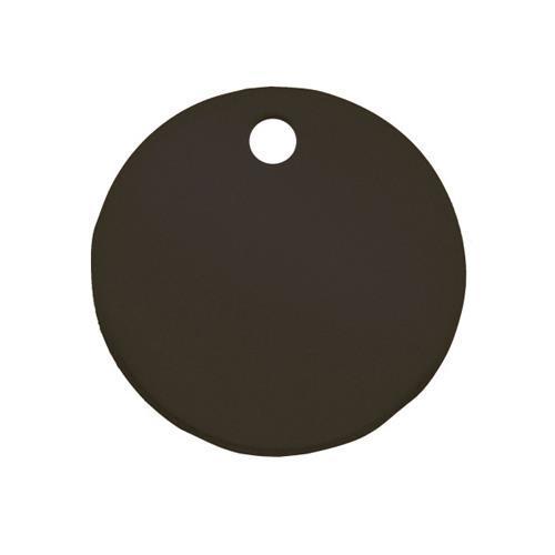 【SALE価格】エスコ (ESCO)  EA591HG-53A 38mm    タグブランク(アルマイトアルミ 丸/ブラック/5枚) EA591HG-53A 【2PACKセット】 | 