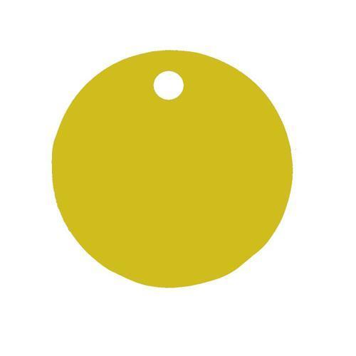 エスコ (ESCO)  EA591HG-65A 76mm    タグブランク(アルマイトアルミ 丸/ゴールド5枚) EA591HG-65A | 