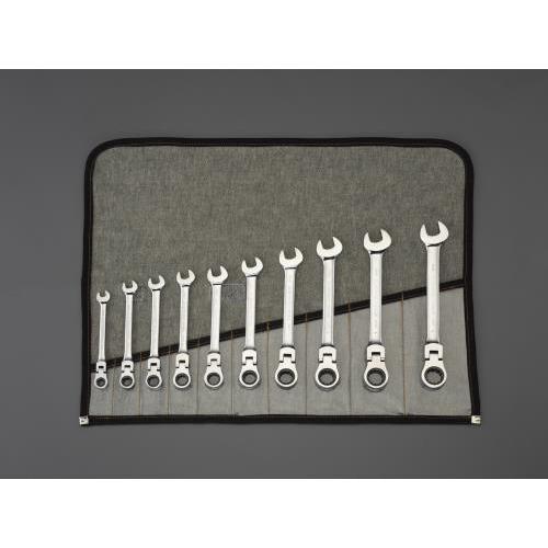 【SALE価格】エスコ (ESCO)  EA614LK-1 10本組 コンビネーションギアレンチ(首振) EA614LK-1 | 