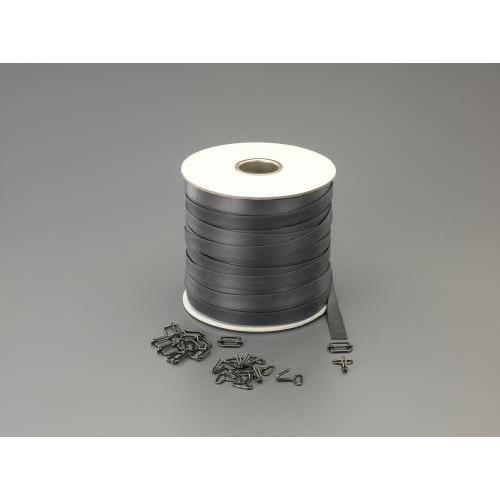 【SALE価格】エスコ (ESCO) EA628WL-420 20x2.0mmx100m 平ゴムロープ(ドラム巻/金具付) EA628WL-420