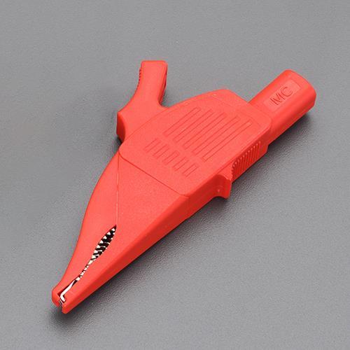 エスコ (ESCO)  EA707NC-77 ワニ口クリップ (大口径/赤) EA707NC-77 (5個セット) | 