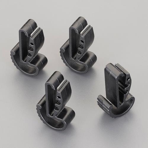エスコ (ESCO)  ヘッドライトベルトクリップ(ヘルメット用/4個) EA758CW-60A (9Stセット) | 