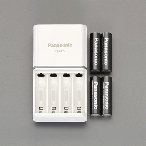 エスコ (ESCO)  EA758YS-130C 単3・単4 急速充電器(エネループプロ/単3x4本付) EA758YS-130C | 