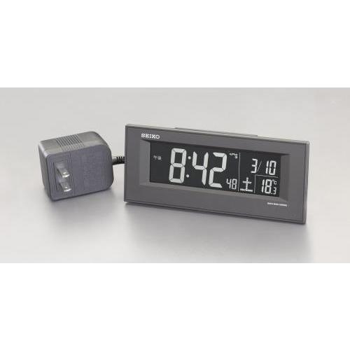 エスコ (ESCO)  EA798CT-61B 64x154x 39mm [電波]置時計(100V交流式) EA798CT-61B | 