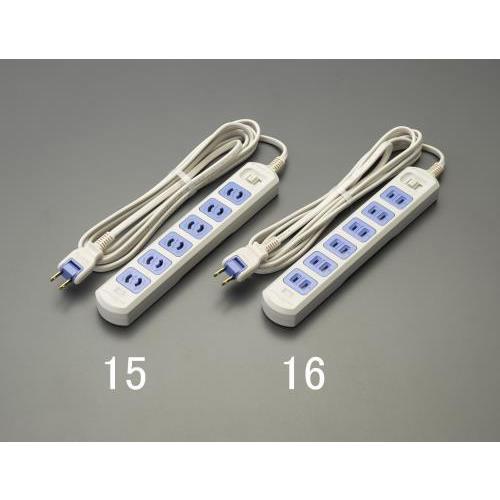 【SALE価格】エスコ (ESCO)  EA815GL-15 AC125V/15Ax 3m タップ(6口・抜け止・マグネット付) EA815GL-15 | 