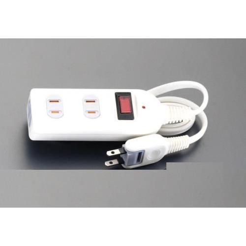 エスコ (ESCO)  EA815GL-74AA AC125V/15Ax 5m タップ(3口・集中スイッチ付/白) EA815GL-74AA | 