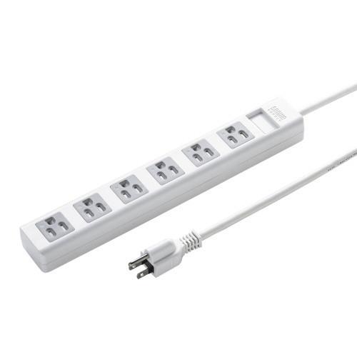 エスコ (ESCO)  EA815GM-266 AC125V/15Ax  5m タップ(6口/3P/シャッター付) EA815GM-266 | 