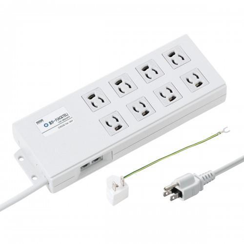 エスコ (ESCO)  EA815GM-341 2m/8口3P タップ(雷ガード/BOX型) EA815GM-341 | 