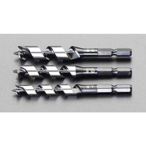 【SALE価格】エスコ (ESCO)  EA824WH 6-12mm オーガービット(3本組・1/4"六角軸) EA824WH 【3組セット】 | 