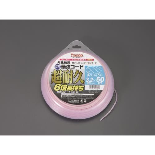 エスコ (ESCO)  EA898R-61 3.2mmx50m ナイロンカッター用コード(超耐久/スパイラル) EA898R-61 (2個セット) | 
