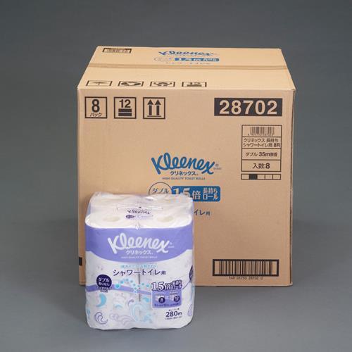 エスコ (ESCO)  EA929AM-5B トイレットペーパー(シャワートイレ用/ダブル/64巻) EA929AM-5B | 