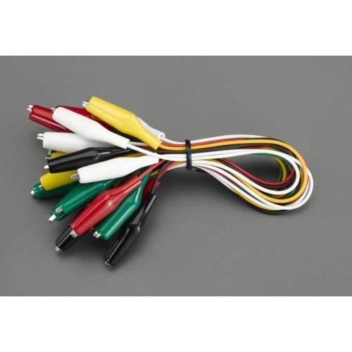 エスコ (ESCO)  EA940DT-2 560mm/0.3mm2 テストリード(両端クリップ/10本) EA940DT-2 | 