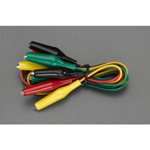 エスコ (ESCO)  EA940DT-3 760mm/0.5mm2 テストリード(両端クリップ/ 4本) EA940DT-3 (4袋セット) | 