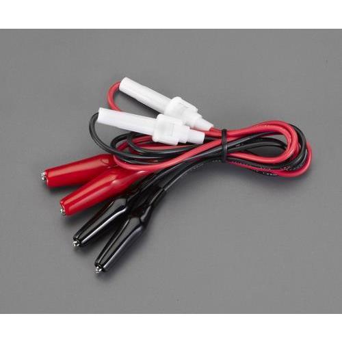 エスコ (ESCO)  EA940DT-77 1000mm テストリード(両端クリップ/ヒューズホルダー/2本) EA940DT-77 (4STセット) | 