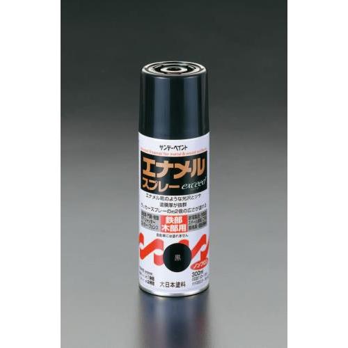 エスコ (ESCO)  EA942EM-23 300ml エナメルスプレー(黒) EA942EM-23 (6本セット) | 
