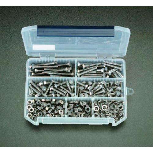 【SALE価格】エスコ (ESCO)  EA949AD-11 M6 六角頭ボルト・ナット・ワッシャーセット(ステンレス製) EA949AD-11 | 