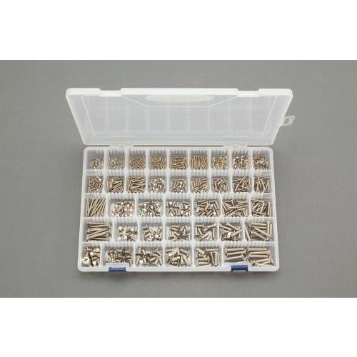 エスコ (ESCO) M2-M6 皿頭小ネジセット(真鍮ニッケルメッキ) EA949AE-82